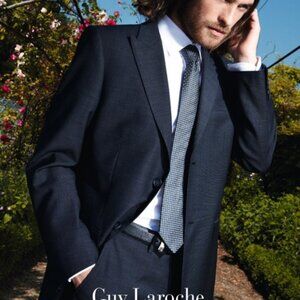 Guy Laroche Paris classic wool blazer black men's size 38R